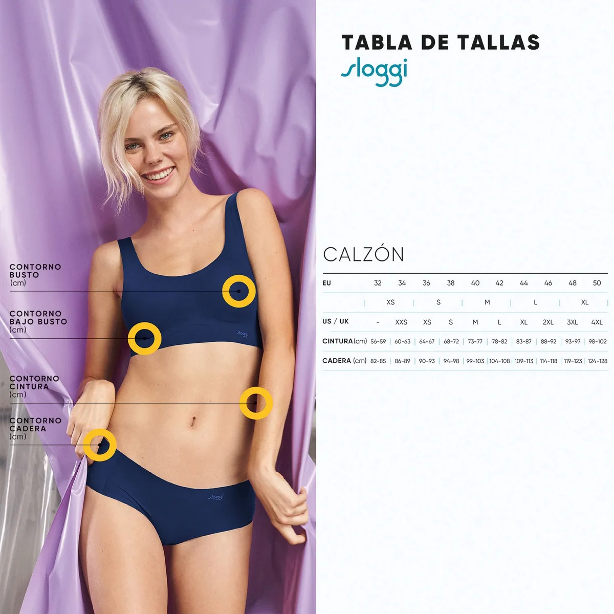 SLOGGI - Pack de 3 Calzones Go Crush Algodón Mujer Sloggi