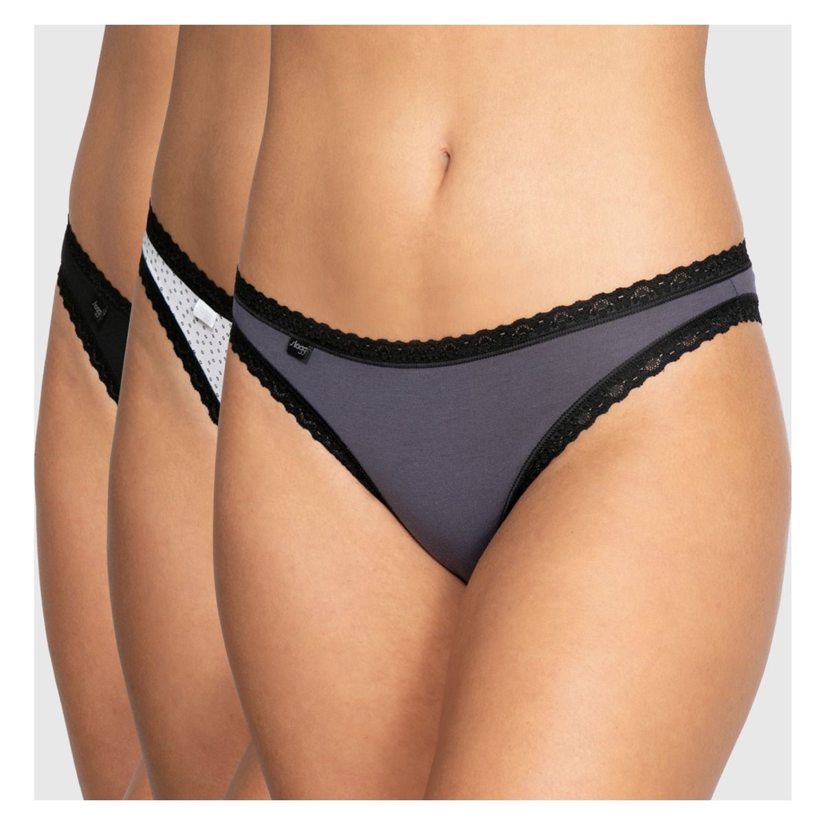 SLOGGI - Pack de 3 Calzones Go Crush Algodón Mujer Sloggi