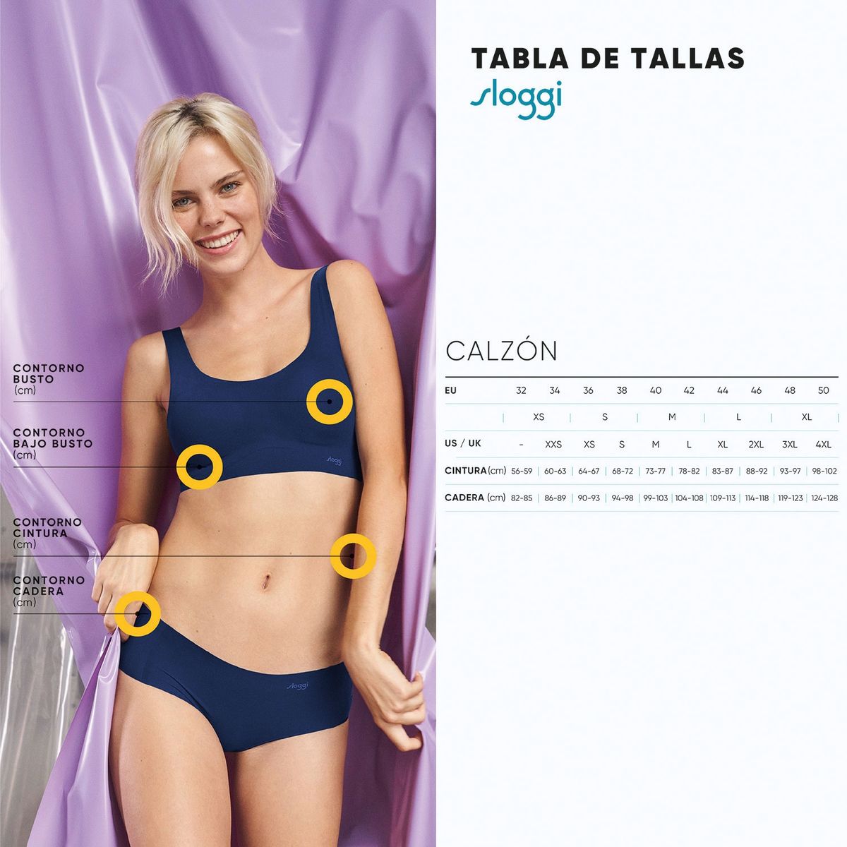 SLOGGI - Pack de 3 Calzones Go Crush Algodón Mujer Sloggi