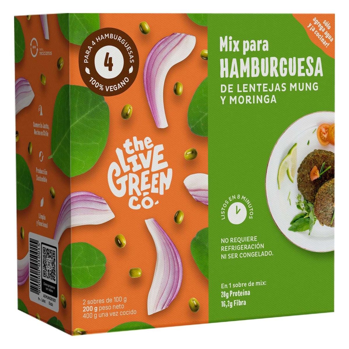 THE LIVE GREEN CO - 2 Pack  Green Burger Mix - Mung y Moringa