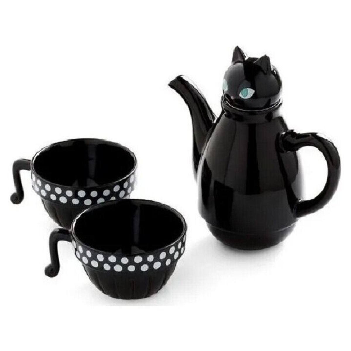 GENERICO - Set Tetera Gato Infusor  2 Tazas Mug Gatos