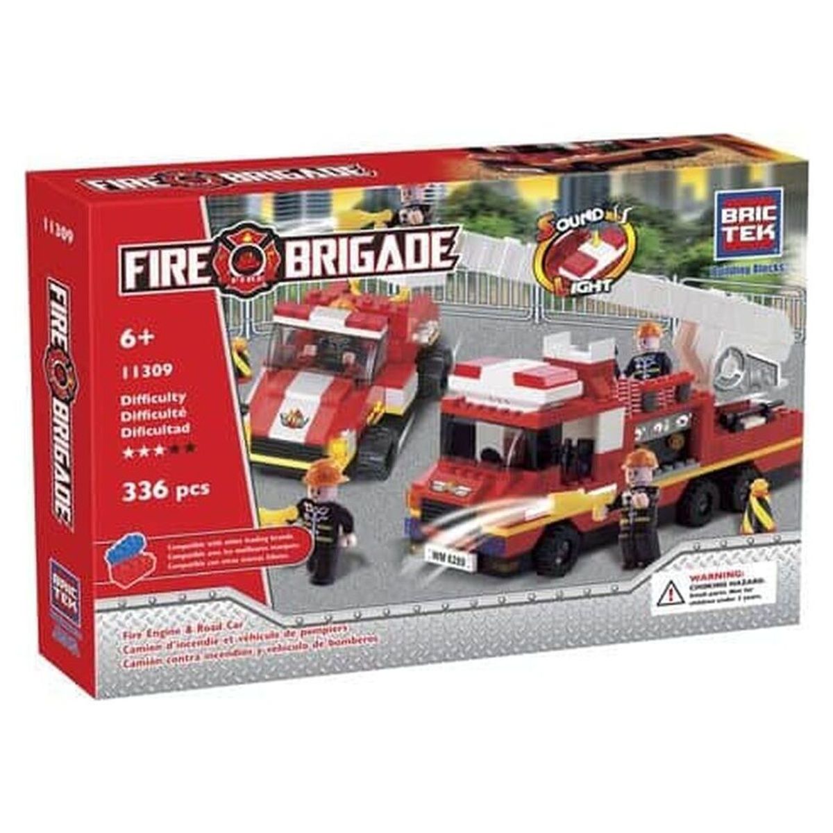 BRICTEK - Fire Engine  Road Car With Sound  Light