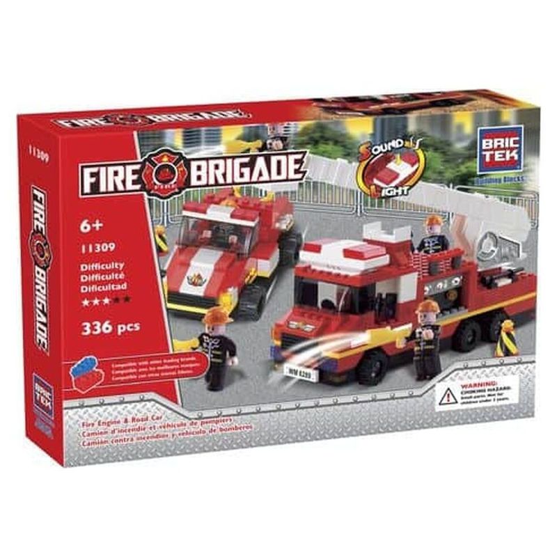 BRICTEK - Fire Engine  Road Car With Sound  Light