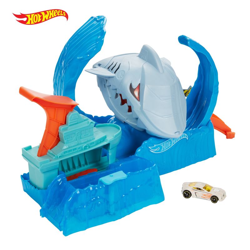 HOT WHEELS - Pista de Autos Robo Tiburón Hot Wheels