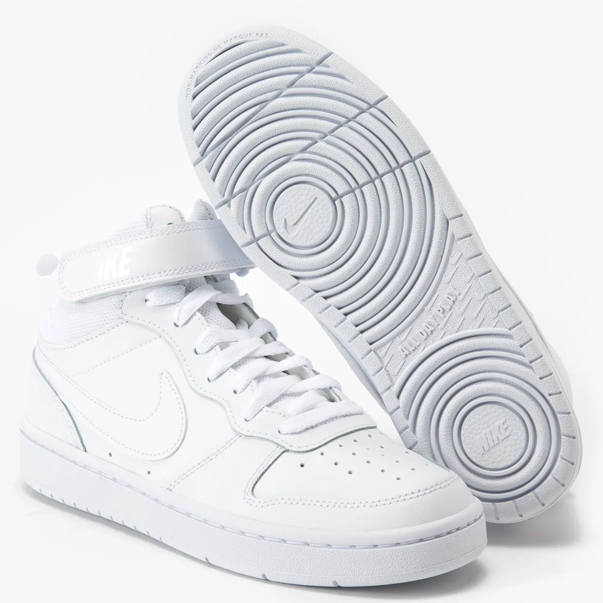 NIKE - Court Borough Mid 2 Big Zapatilla Urbana Niño Blanco (34.5 a 38.5) Nike