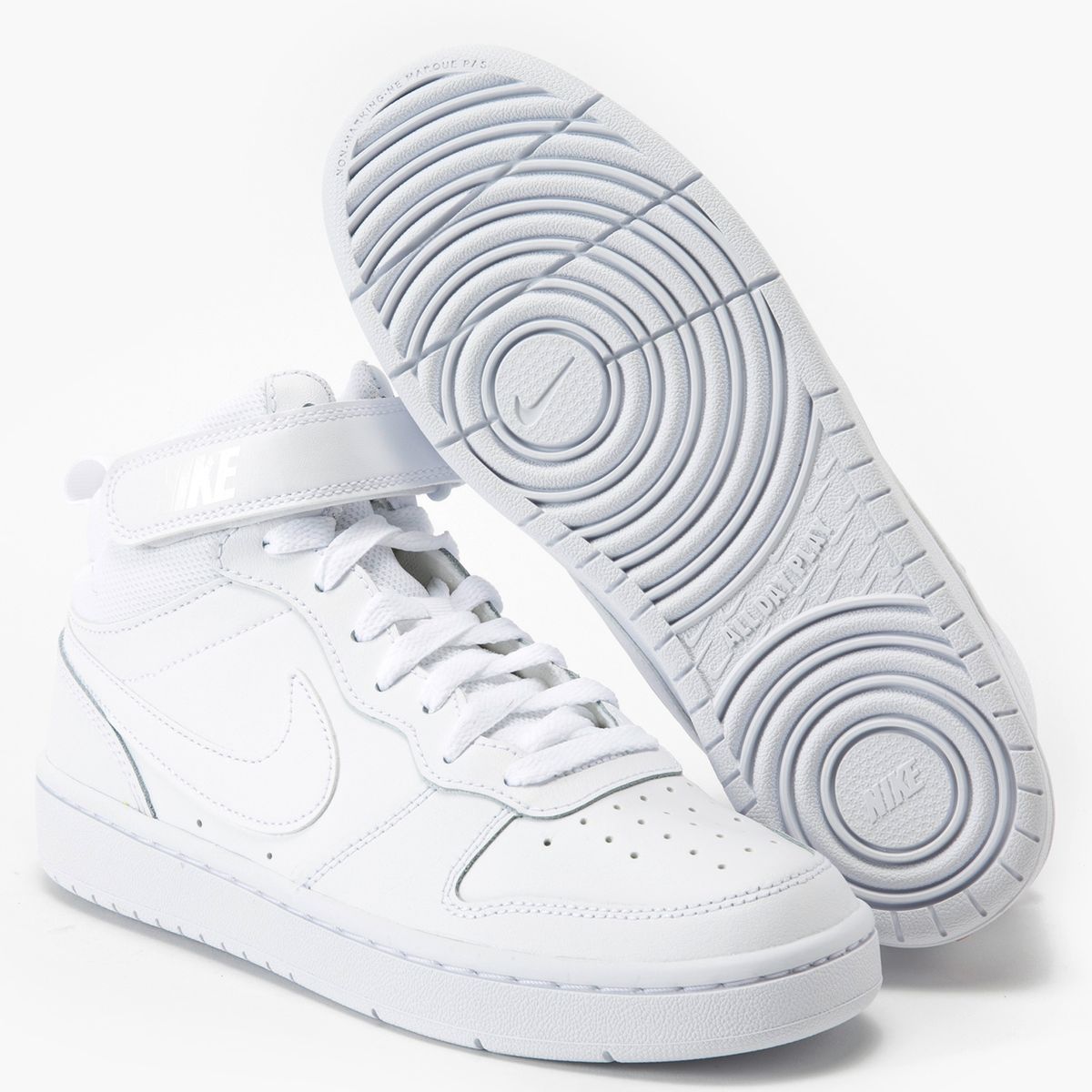 NIKE - Court Borough Mid 2 Big Zapatilla Urbana Niño Blanco (34.5 a 38.5) Nike