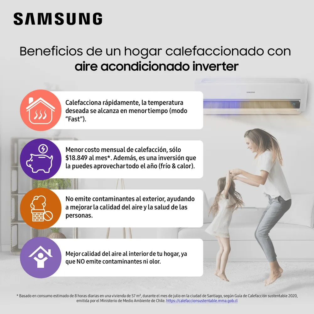 Samsung AR12TSFZAWK 12000 BTU Frío/Calor Blanco, foto 22