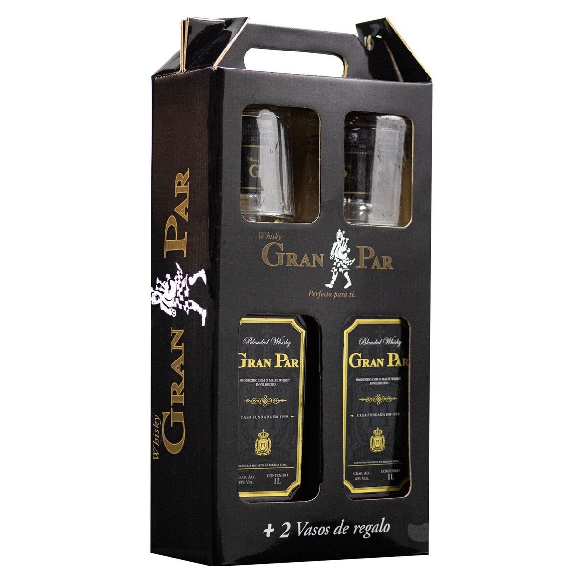 GRAN PAR - PACK WHISKY GRAN PAR 1000 ML  VASO