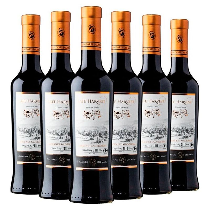 ESPALDARES - CAJA X 6 VINOS DULCE LATE HARVEST TINTO C.S