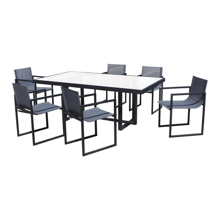 Juego de comedor Monaco 6S Negro