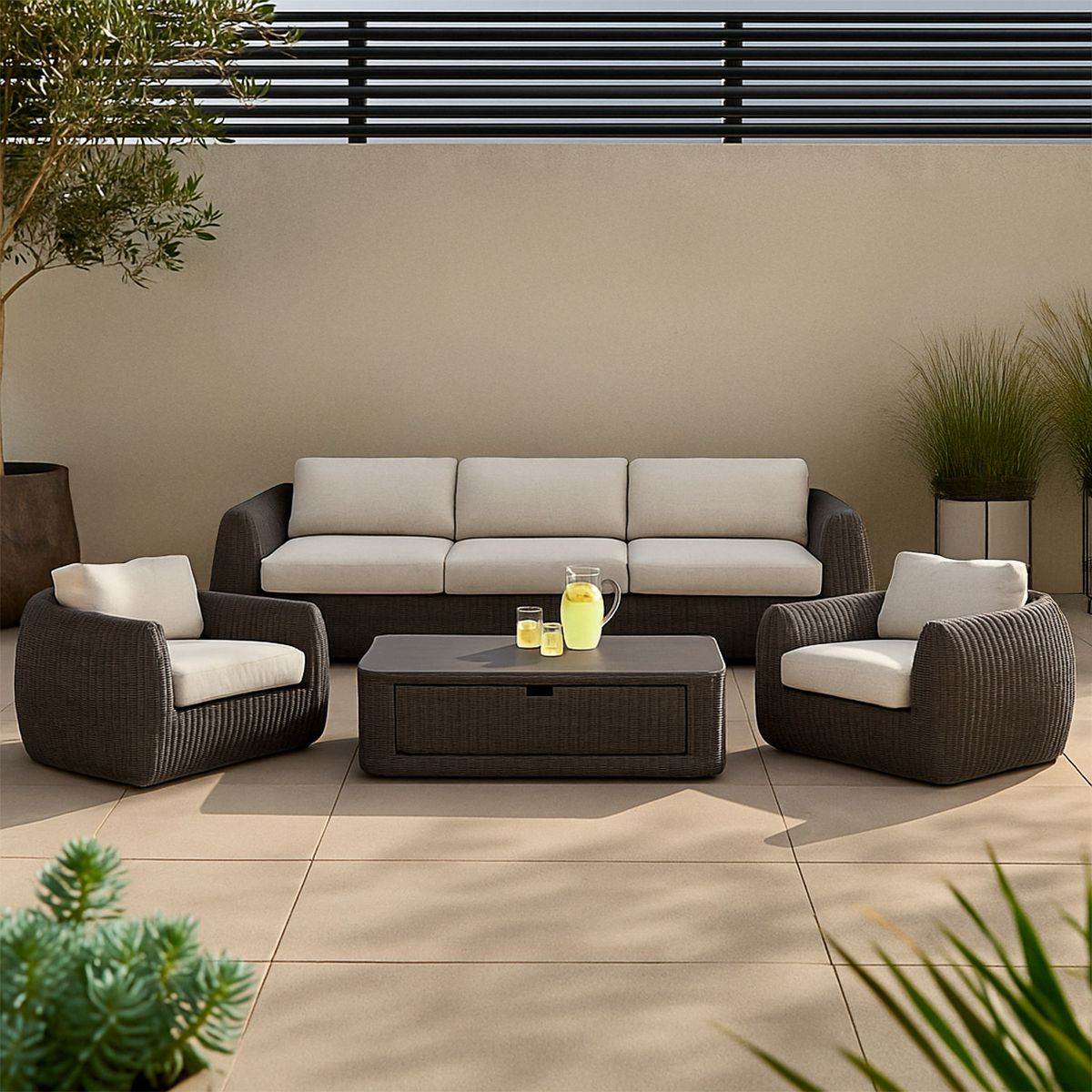 BASEMENT HOME - Juego De Living 3-1 + Mesa De Centro Toscana Basement Home