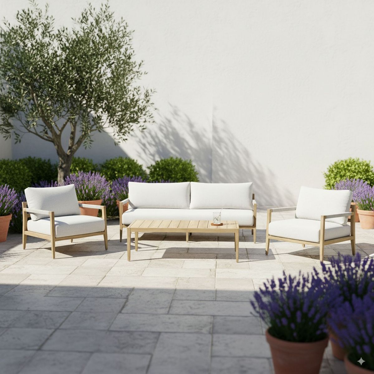 BASEMENT HOME - Juego Living Terraza Aruba 3-1-1 + Mesa Centro Basement Home