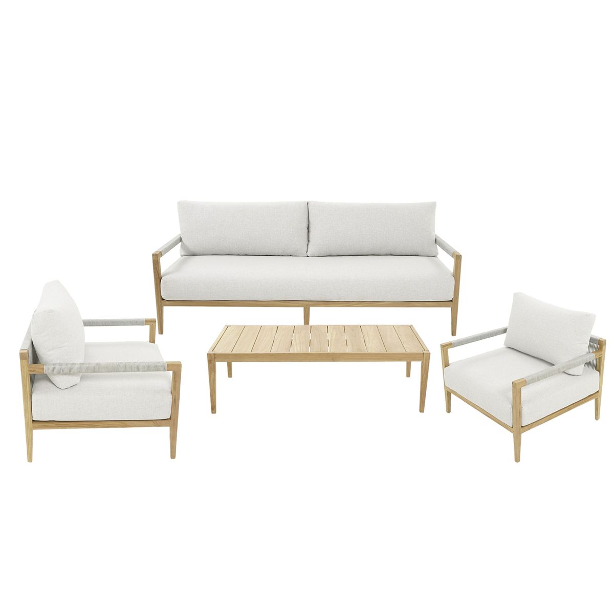 BASEMENT HOME - Juego Living Terraza Aruba 3-1-1 + Mesa Centro Basement Home