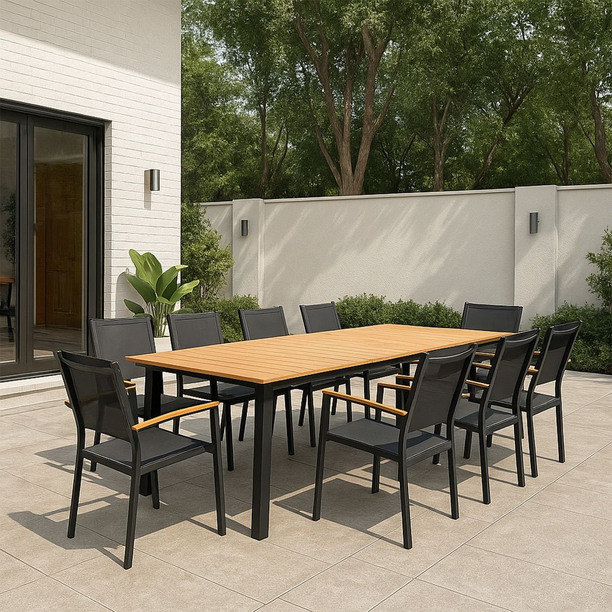 BASEMENT HOME - Juego Comedor Terraza Tommy 8 Sillas Basement Home