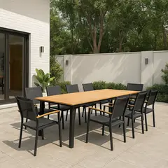 BASEMENT HOME - Juego Comedor Terraza Tommy 8 Sillas