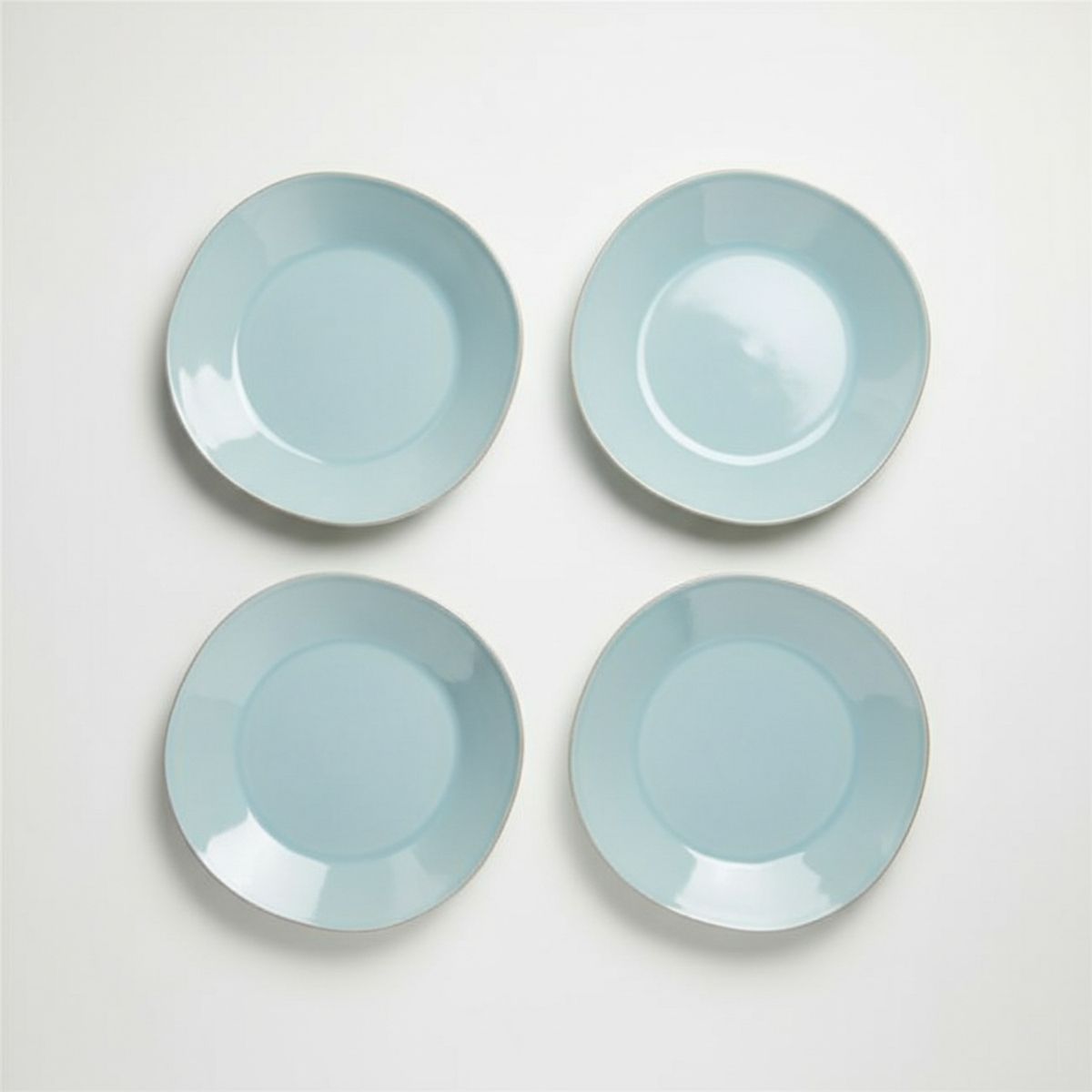 CRATE & BARREL - Set 6 Platos de Fondo Marin Azul Crate & Barrel