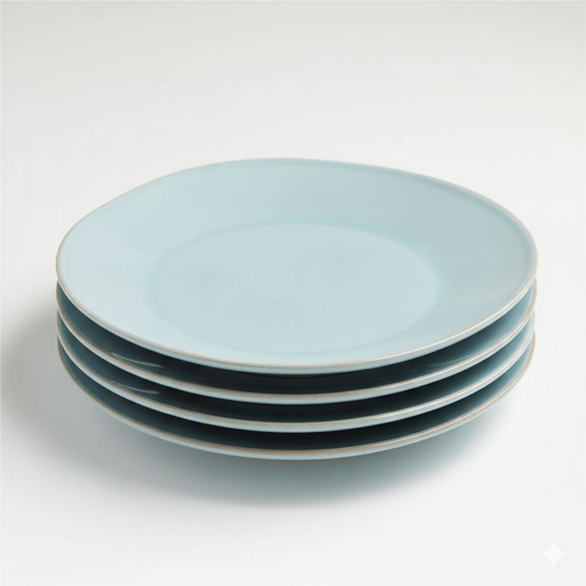 CRATE & BARREL - Set 6 Platos de Fondo Marin Azul Crate & Barrel