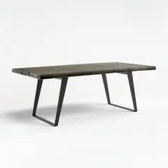 CRATE & BARREL - Mesa Comedor Yukon Gris 203 Cm