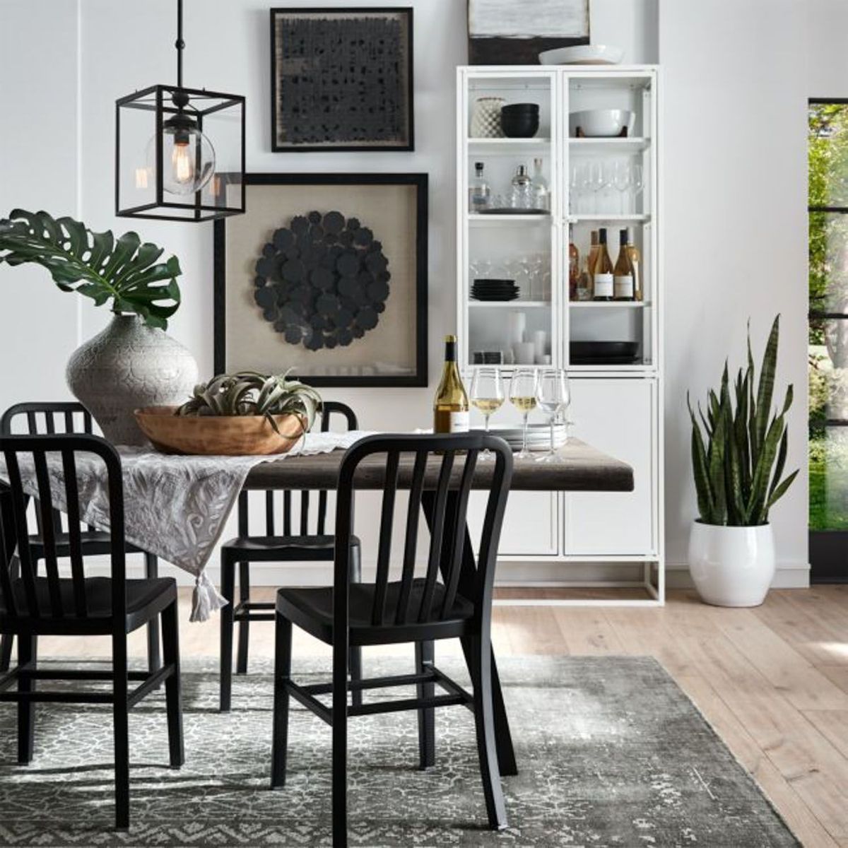 CRATE & BARREL - Mesa Comedor Yukon Gris 203 Cm  Crate & Barrel