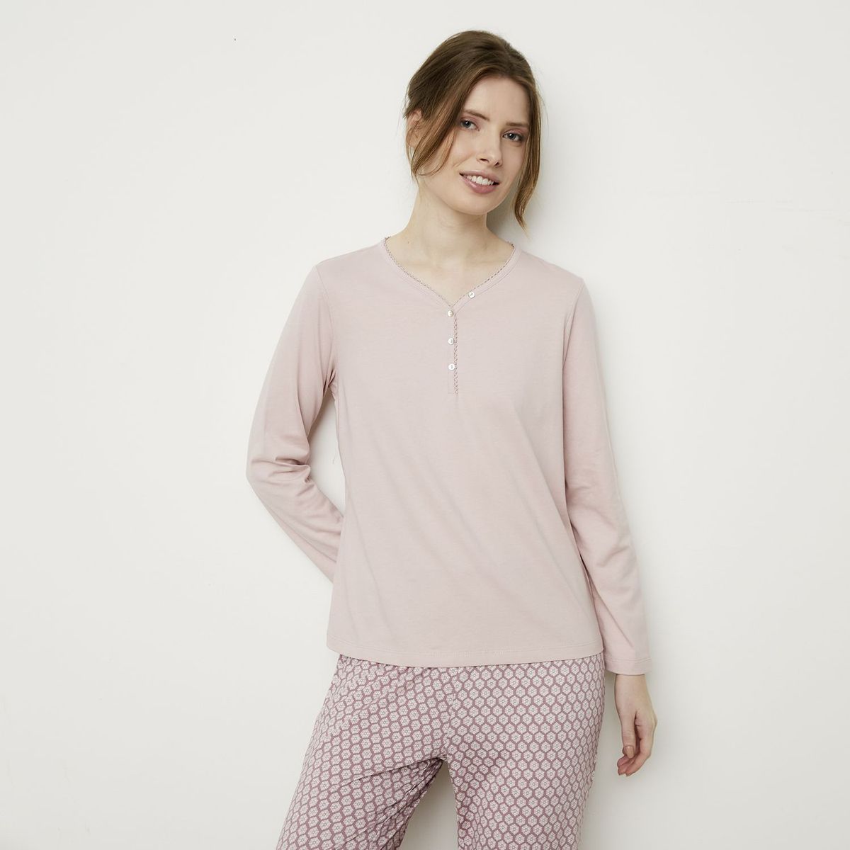 BLU - Pijama Mujer Algodón Manga Larga