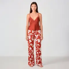 ETAM - Conjunto Pijama Terracota Floreado