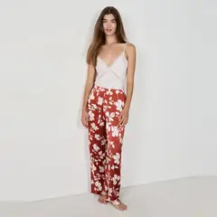 ETAM - Conjunto Pijama Satinado Floreado