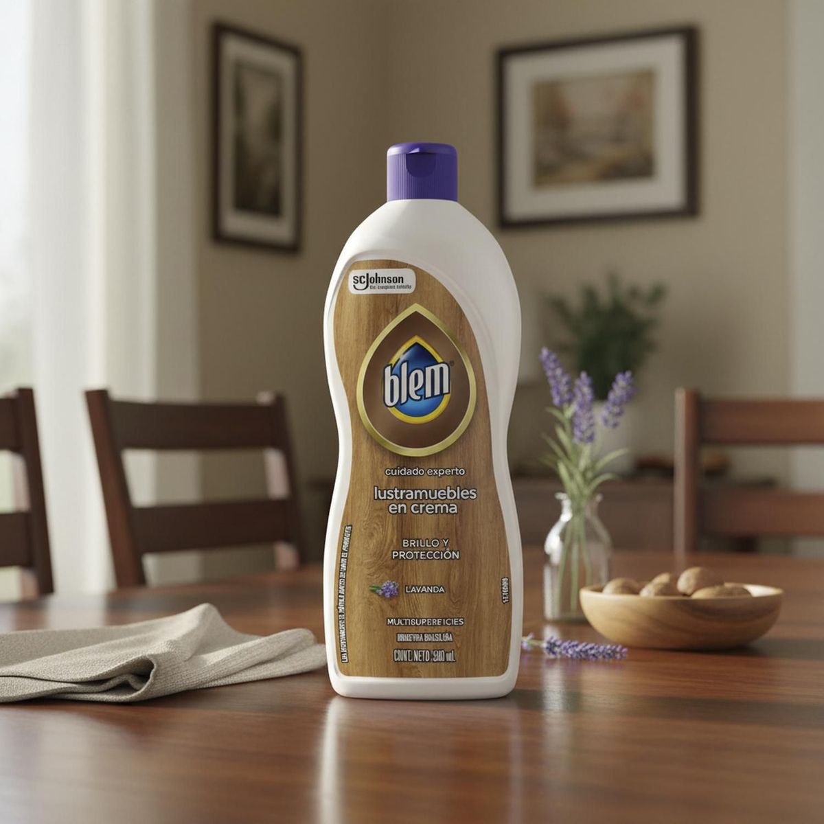 BLEM - Pack Lustramuebles crema 500ml + 5 paños microfibra 30x40cm