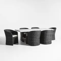 CRATE & BARREL - Mesa Comedor Abaco Charcoal