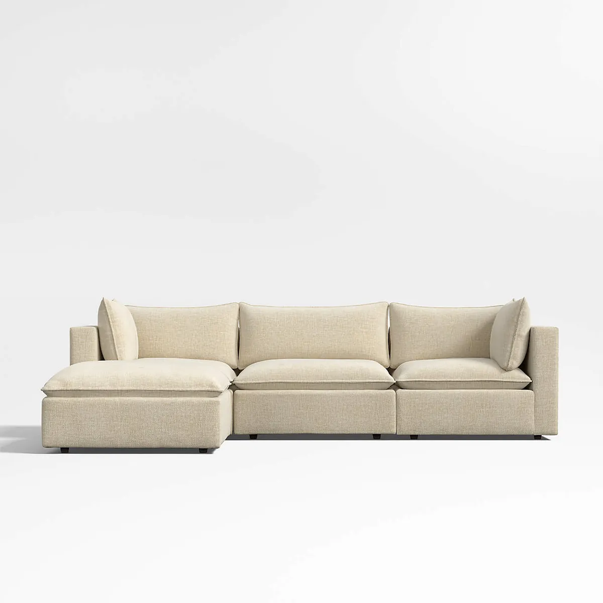 CRATE & BARREL - Seccional Lotus Derecho Beige 4 Cuerpos Crate & Barrel