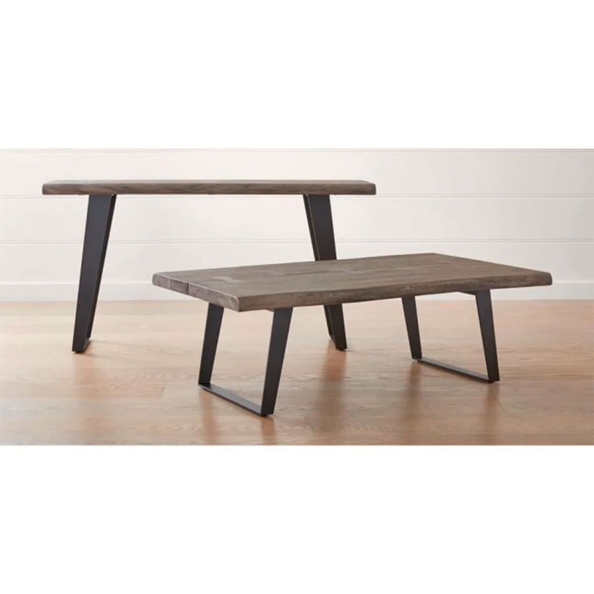 CRATE & BARREL - Mesa De Centro Yukon Gris Crate & Barrel