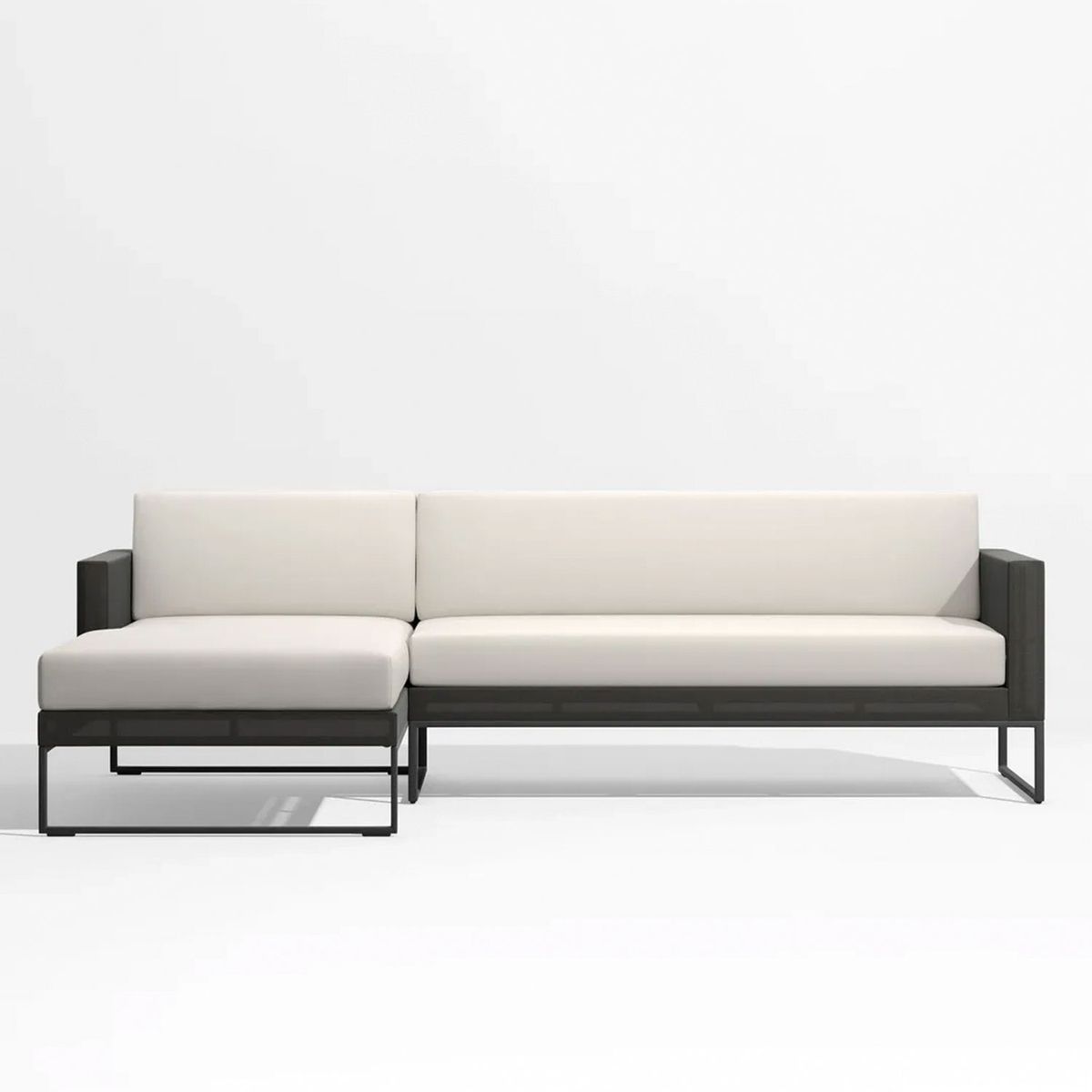 CRATE & BARREL - Seccional Dune Negro Izquierdo Crate & Barrel