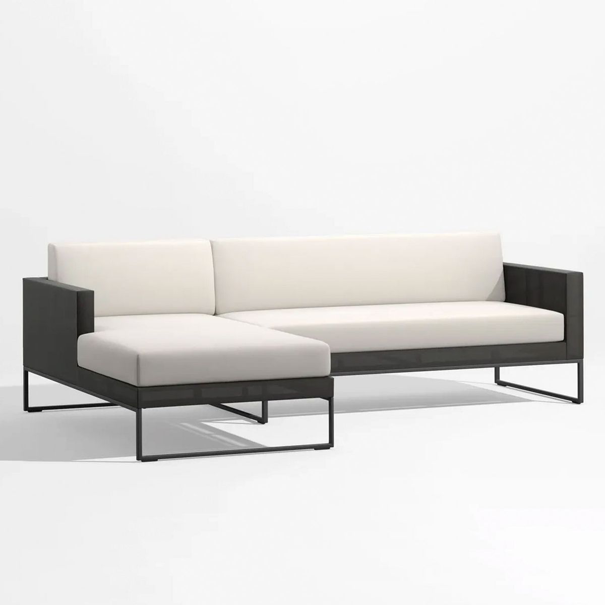 CRATE & BARREL - Seccional Dune Negro Izquierdo Crate & Barrel