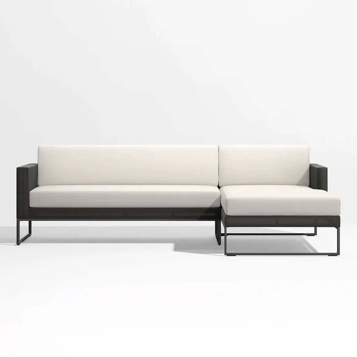 CRATE & BARREL - Seccional Dune Negro Derecho Crate & Barrel