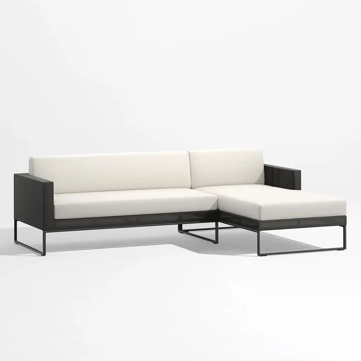 CRATE & BARREL - Seccional Dune Negro Derecho Crate & Barrel