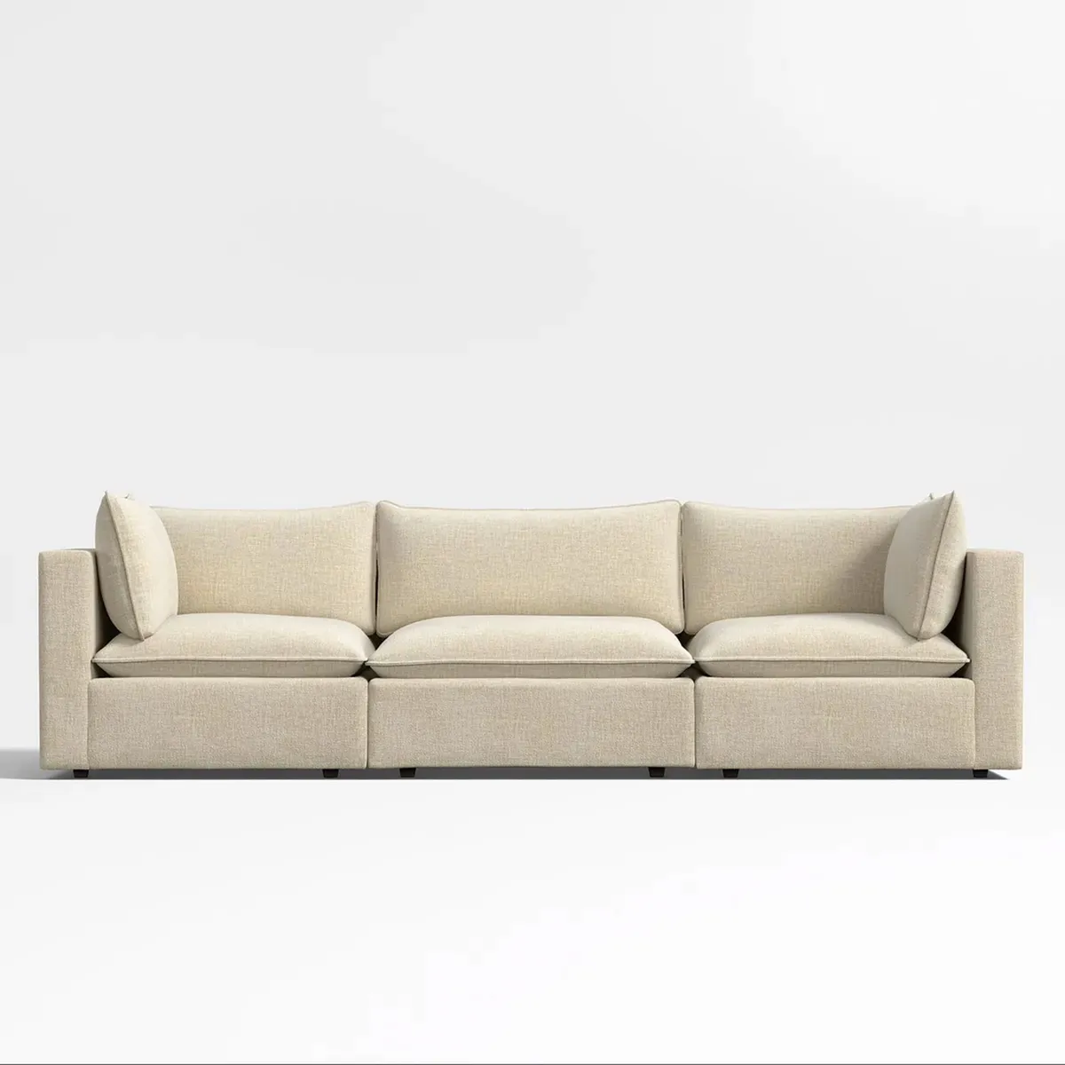 CRATE & BARREL - Sofá Modular Lotus Beige 3 Cuerpos Crate & Barrel