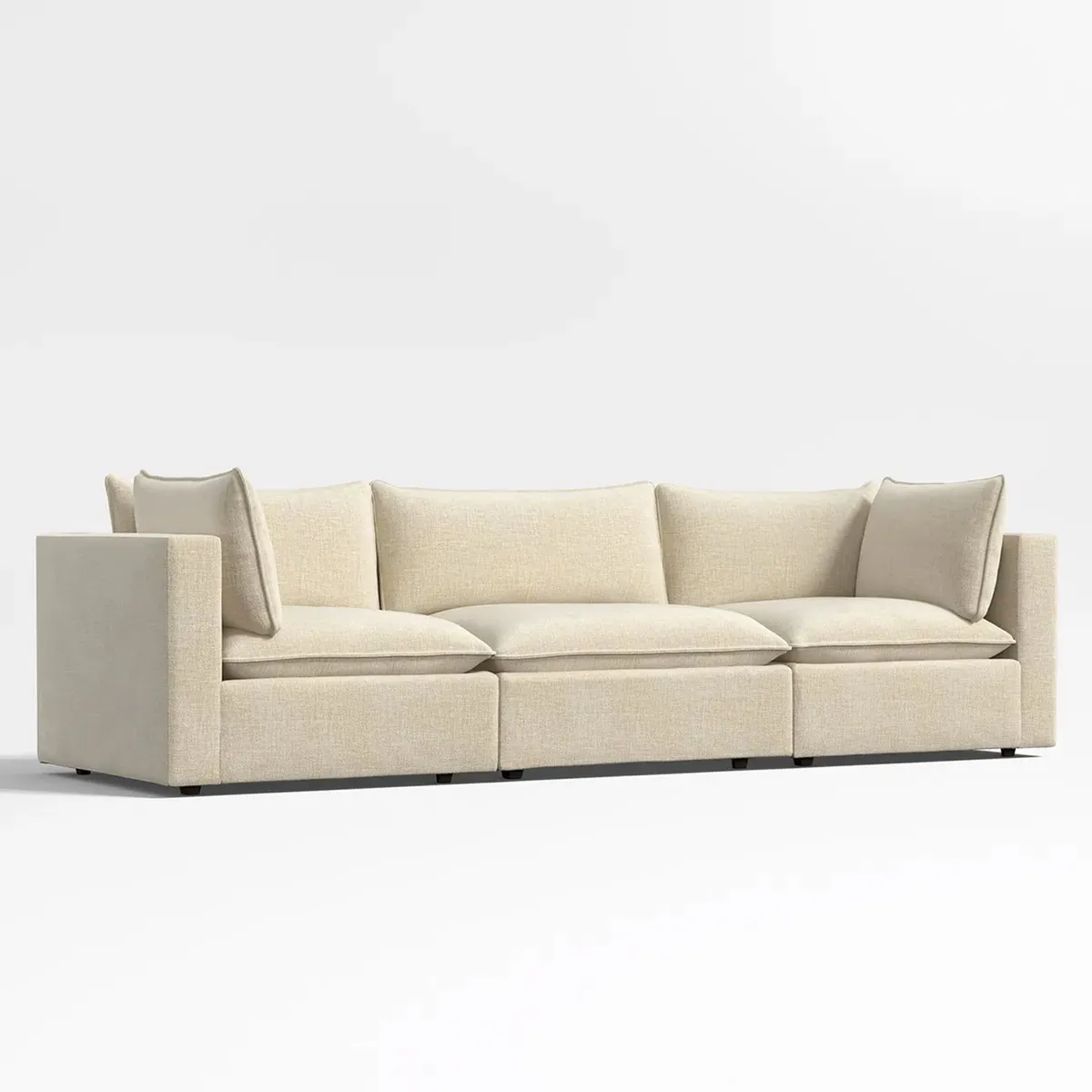 CRATE & BARREL - Sofá Modular Lotus Beige 3 Cuerpos Crate & Barrel