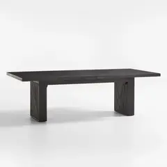 CRATE & BARREL - Mesa De Comedor Dunewood Charcoal Extensible