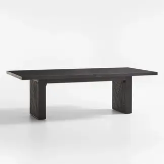 CRATE & BARREL - Mesa De Comedor Dunewood Charcoal Extensible