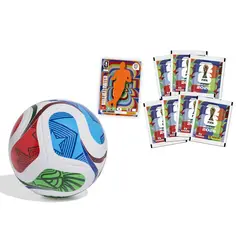 PANINI - Pack Blister 7 Sobres + 1 Carta Limited Edition Coleccionable de Regalo + Pelota Mundial 2026