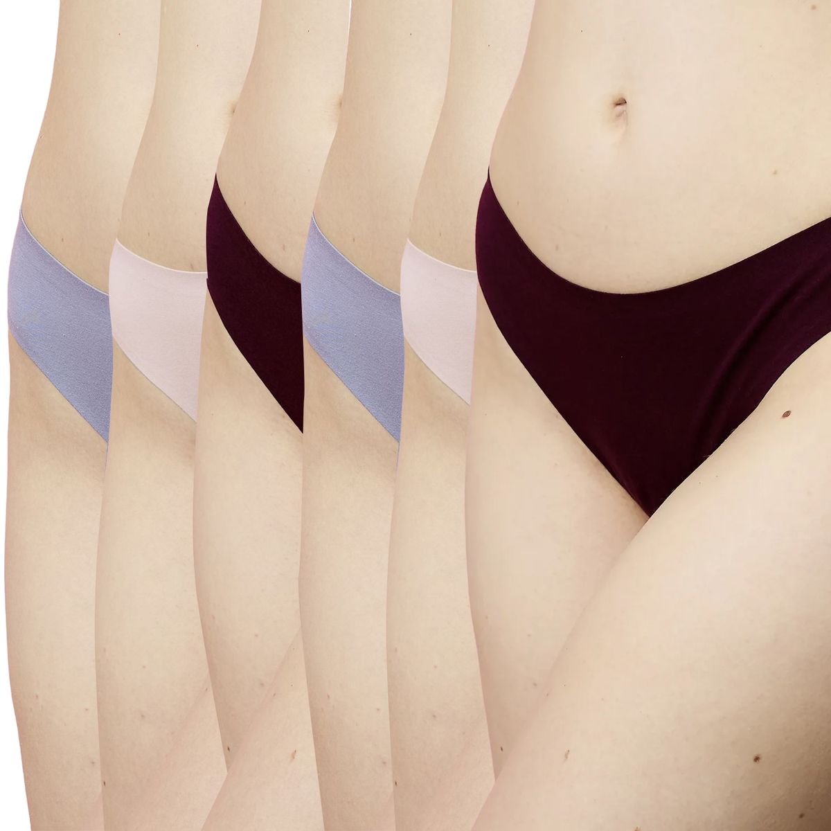 BLU - Pack 6 Calzones Colaless sin Costuras Mujer