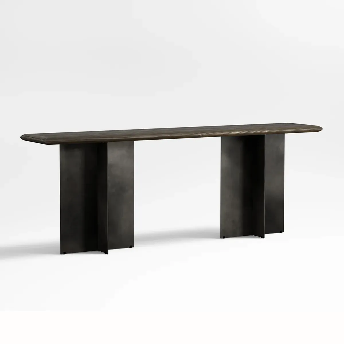 CRATE & BARREL - Consola Arrimo Preto Madera/Metal