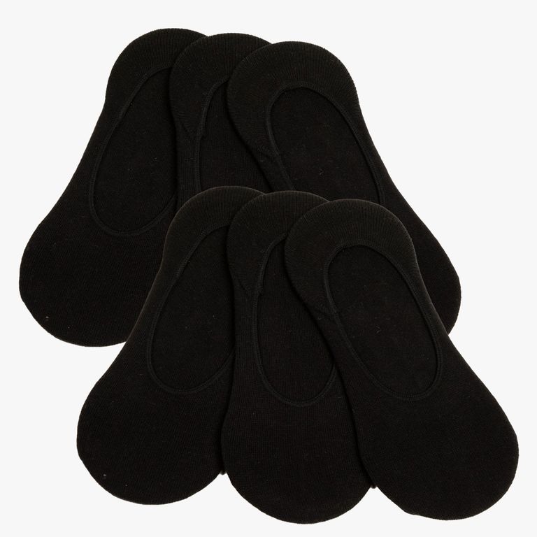 Pack de 6 Calcetines Negros Mujer