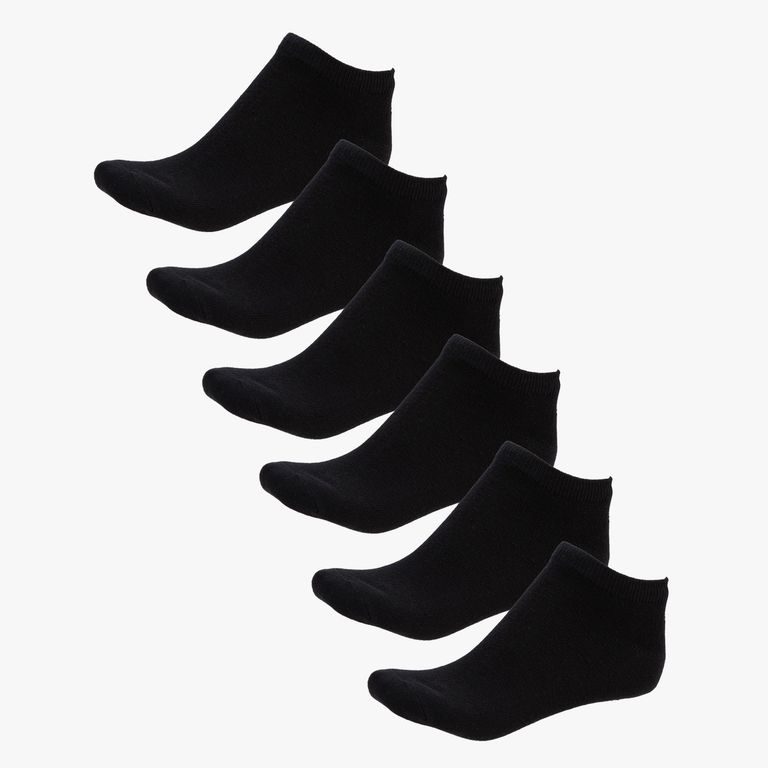Pack de 6 Calcetines Negros Mujer