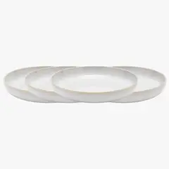 CASA CANTABRIA - Set 4 Bowl Bajo Siena 22.6X4.7 cm Cerámica Loza