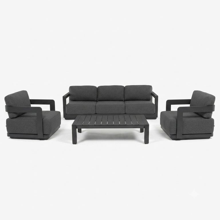 Juego Living Terraza 3-1-1 Oxford + Mesa De Centro