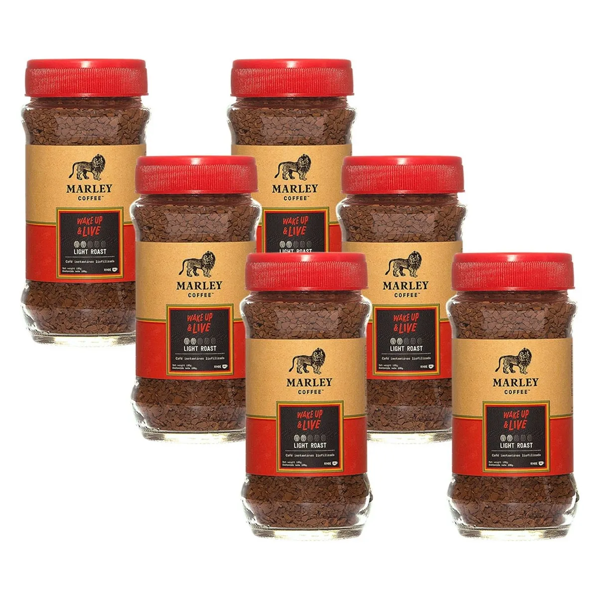 MARLEY COFFEE - Pack 6 Café Liofilizado Wake Up and Live