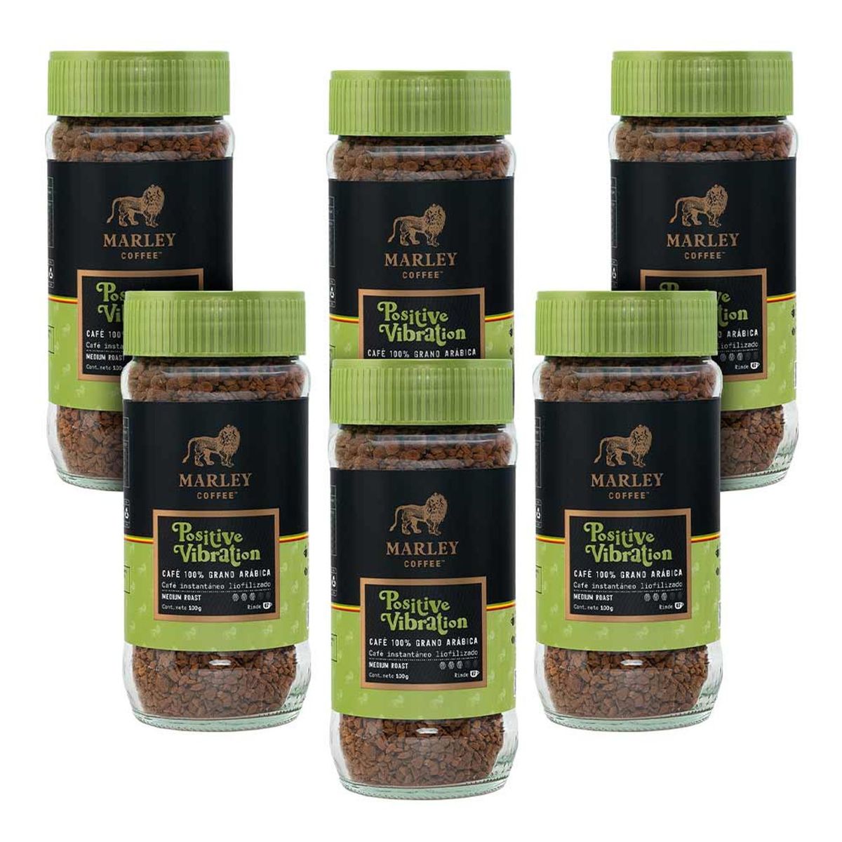 MARLEY COFFEE - Pack 6 Café Liofilizado Positive Vibration
