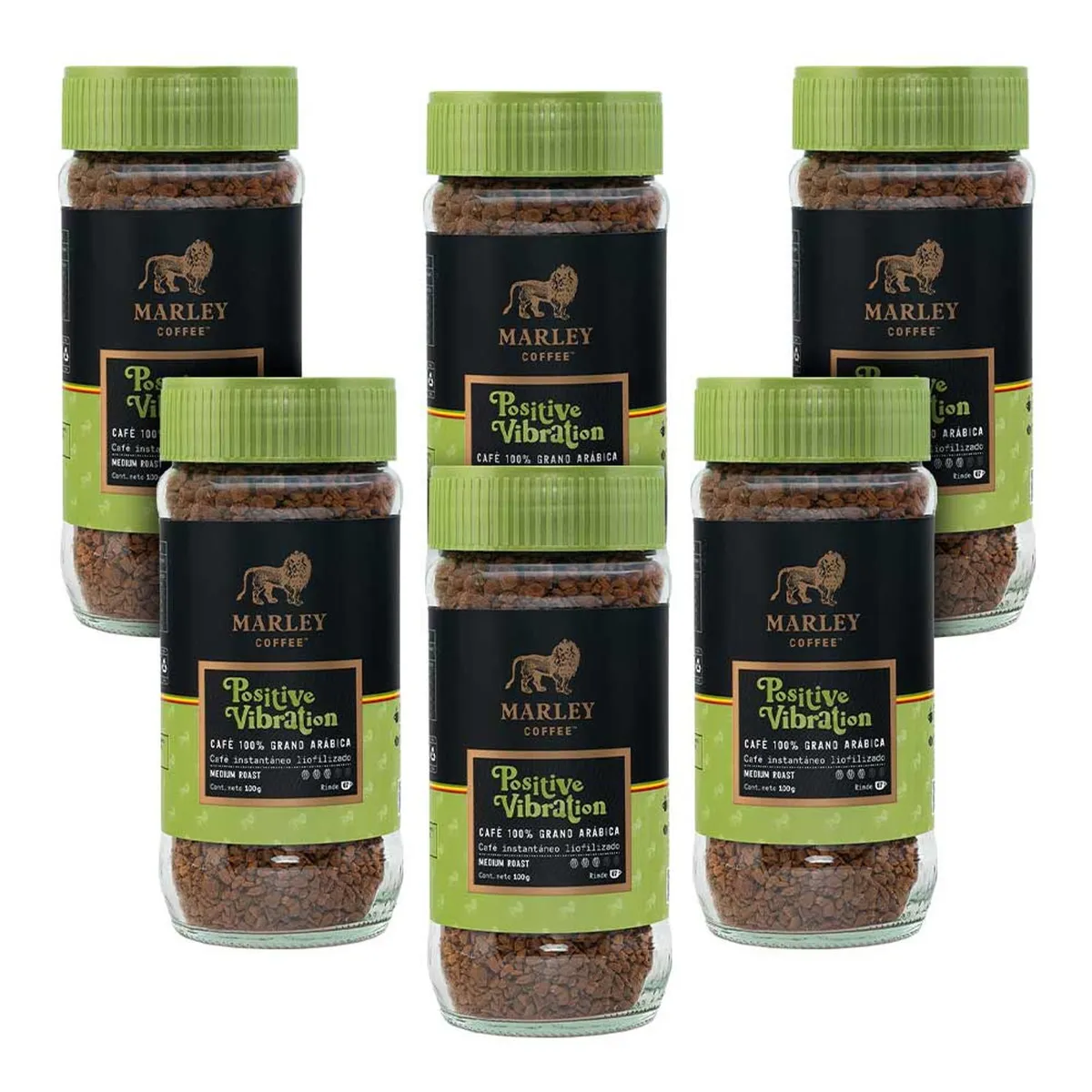 MARLEY COFFEE - Pack 6 Café Liofilizado Positive Vibration
