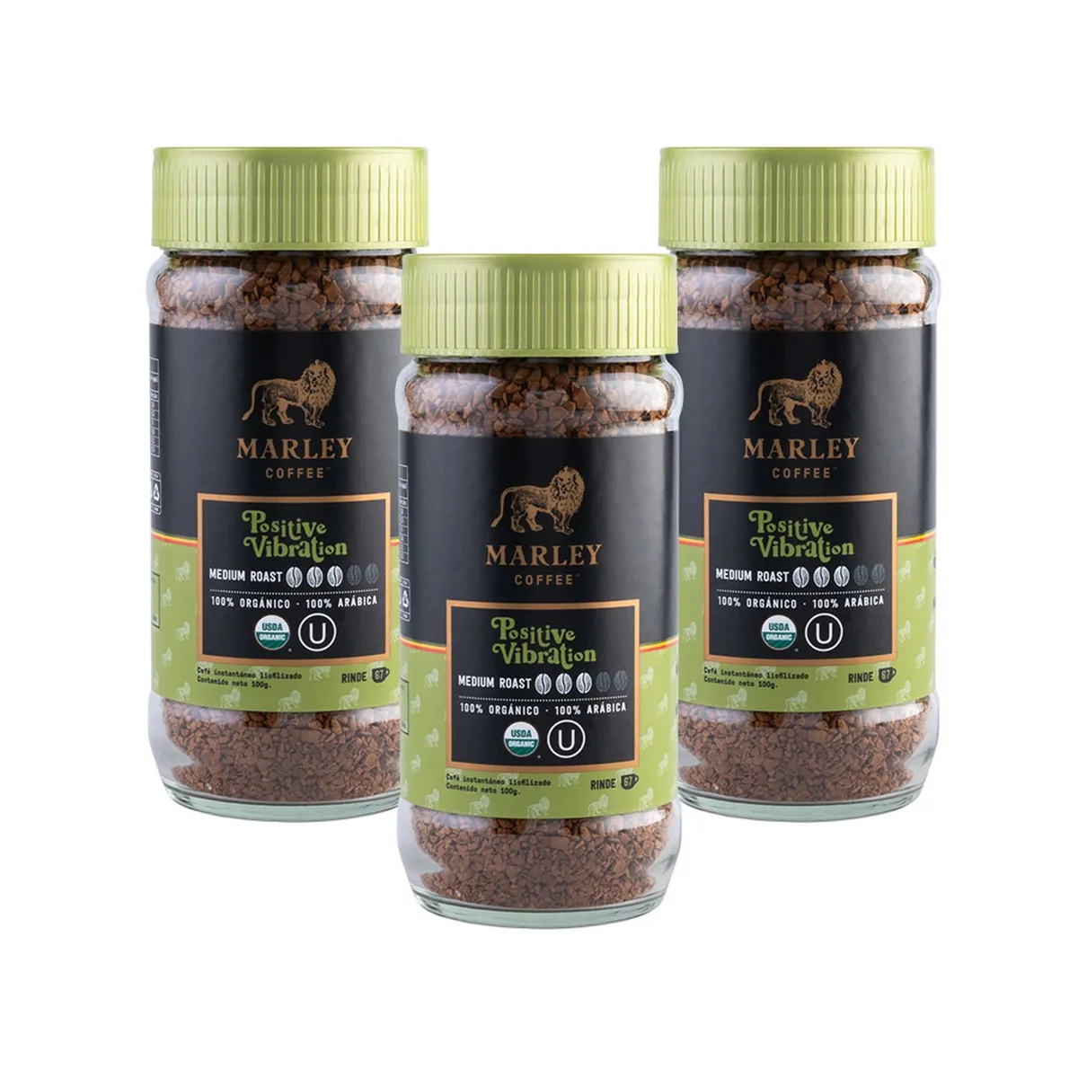 MARLEY COFFEE - Pack 3 Café Liofilizado Positive Vibration