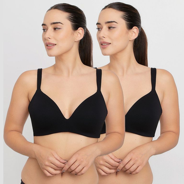 Pack de 2 Sostenes Algodón Sin Arco Mujer
